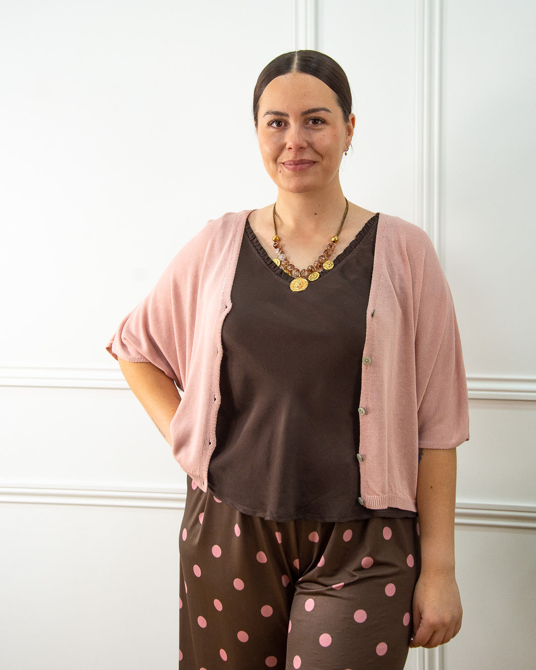 CHAQUETA BOTONES ROSA