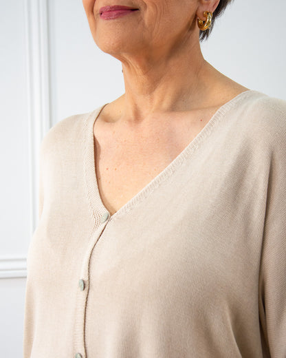 CHAQUETA BOTONES BEIGE