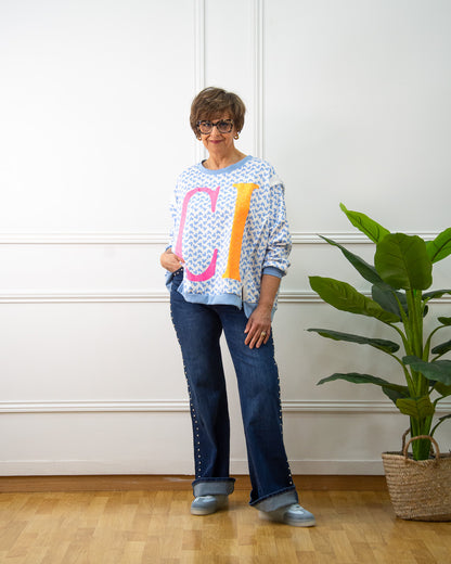 SUDADERA CORAZÓN AZUL