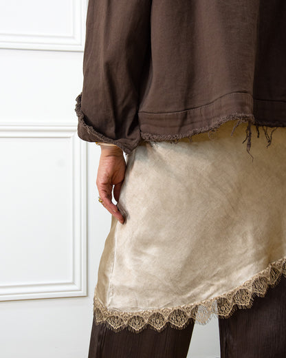 VESTIDO LENCERO CAMEL