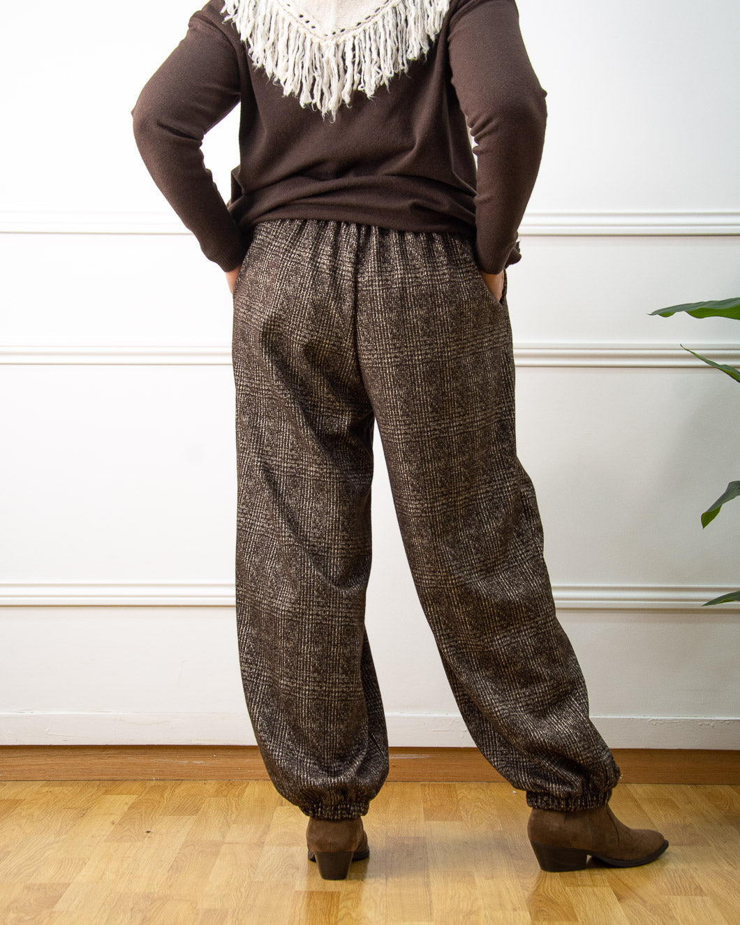 BOMBACHO CUADROS MARRÓN