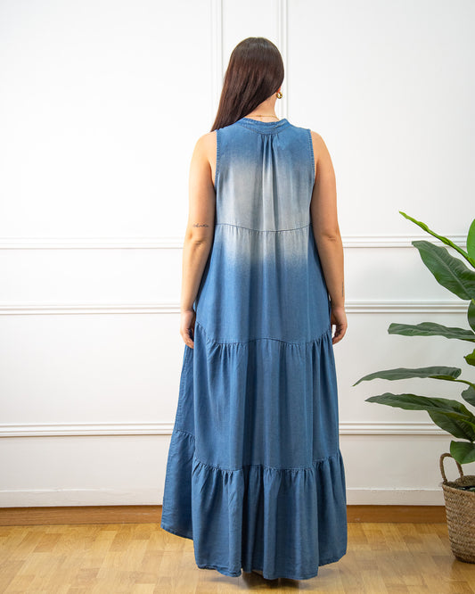VESTIDO TENCEL SIN MANGAS