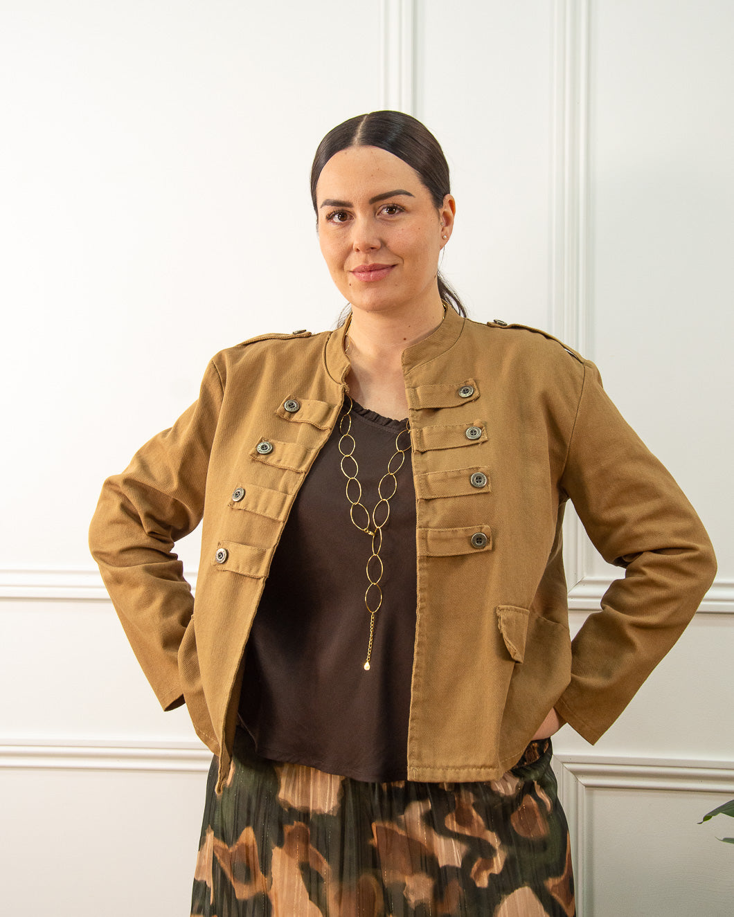 CHAQUETA NAPOLEÓNICA CAMEL