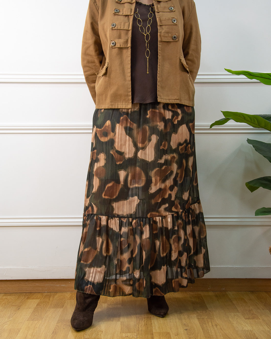 FALDA BOHO VERDE