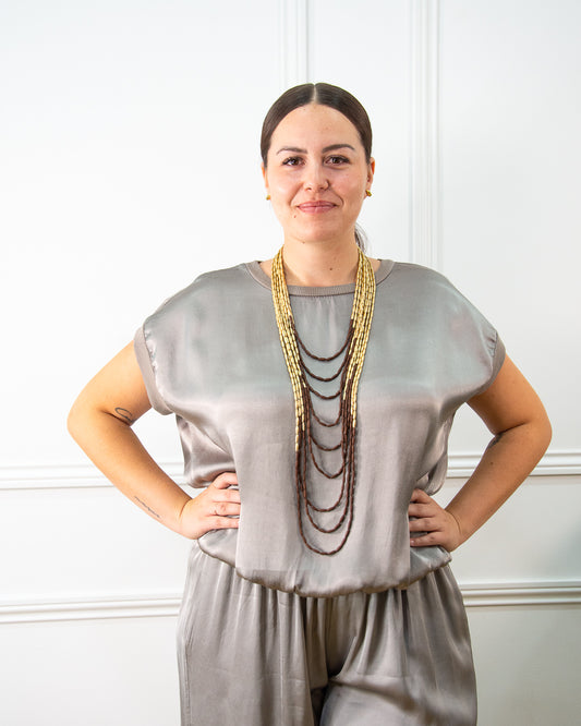BLUSA RASO TAUPE