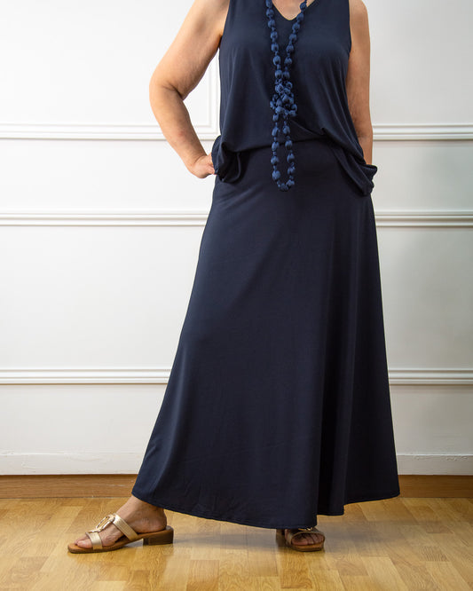 FALDA LOLA MEDIANA AZUL MARINO