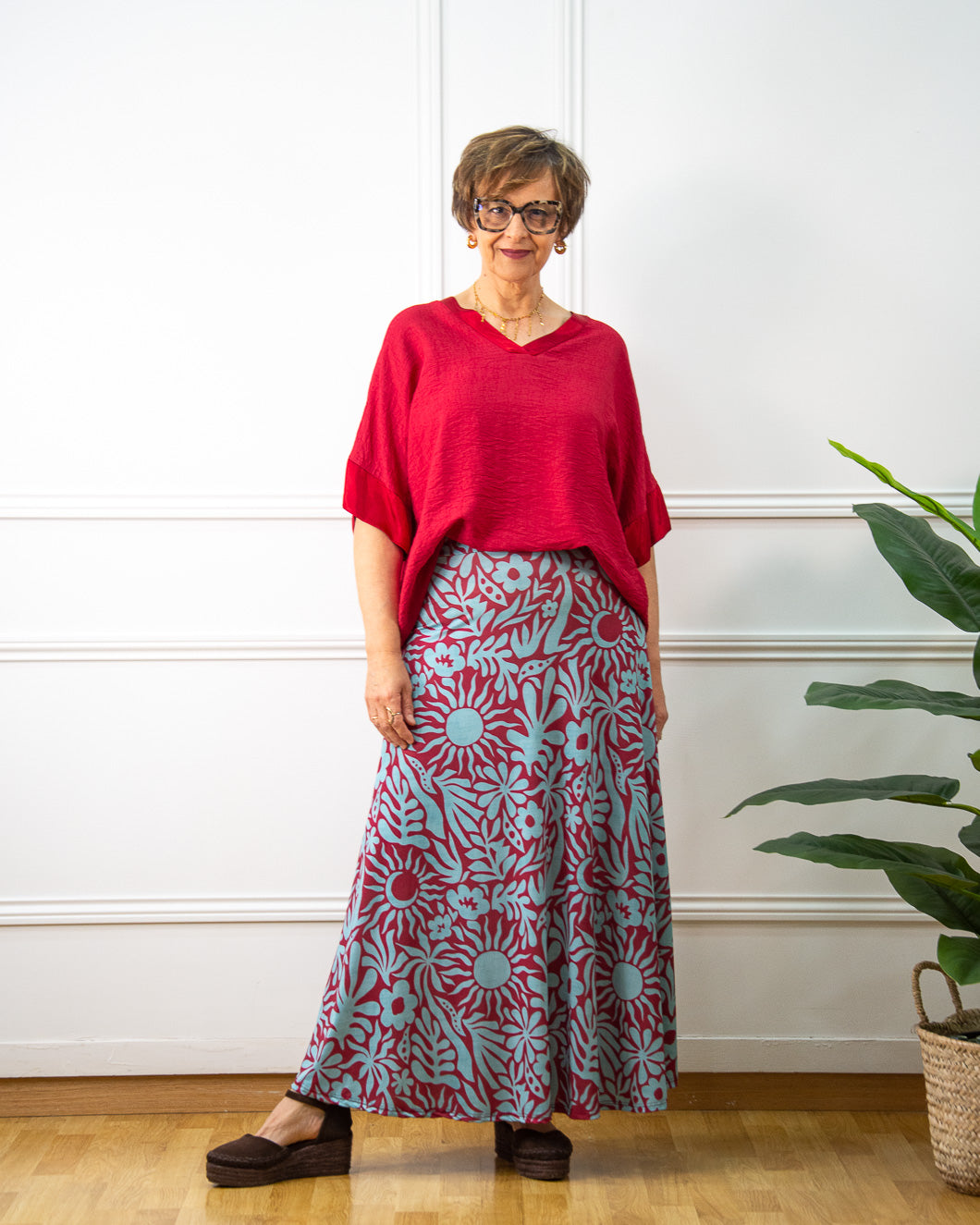 FALDA SOL MEDIANA FRESA