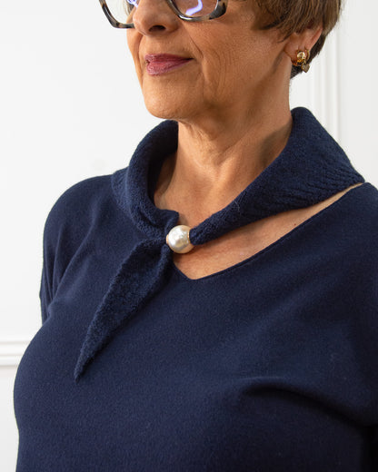 BANDANA PERLA AZUL MARINO