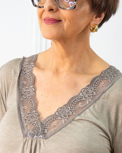 CAMISETA DUNIA TAUPE