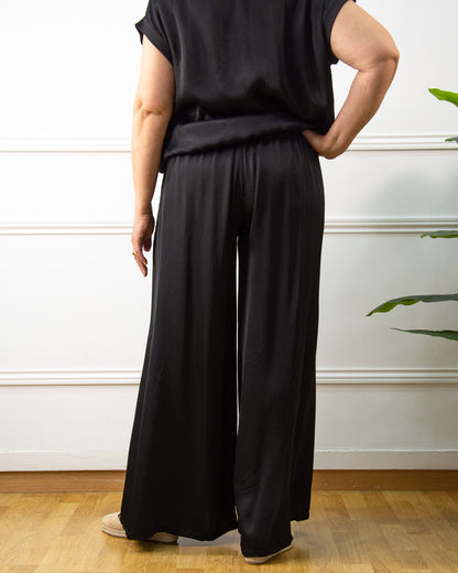 PANTALÓN RASO PALAZZO NEGRO