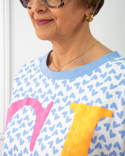 SUDADERA CORAZÓN AZUL