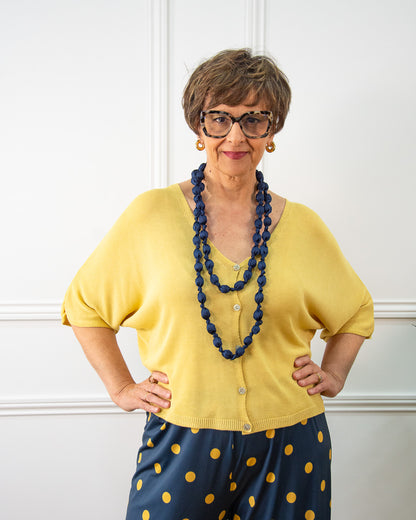 COLLAR SEDA AZUL MARINO