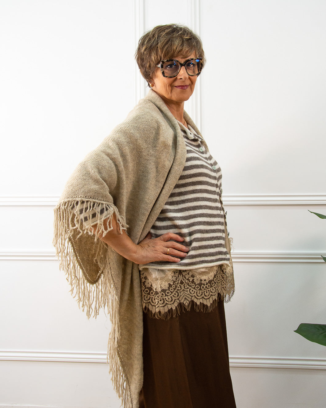 PONCHO FLECOS ARENA