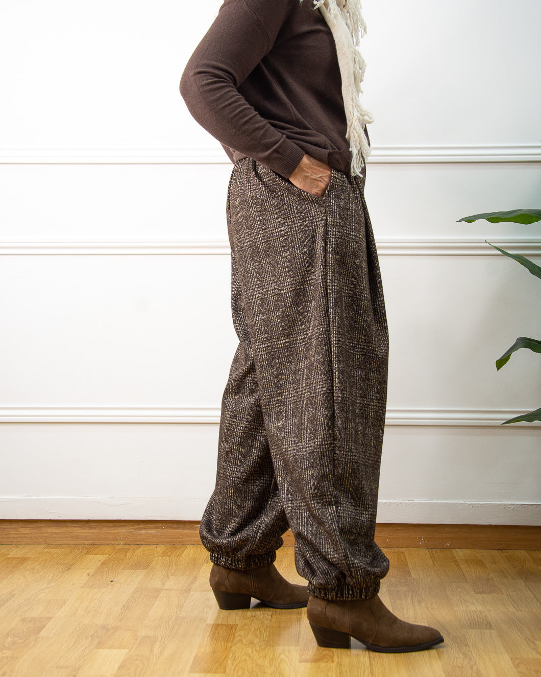 BOMBACHO CUADROS MARRÓN