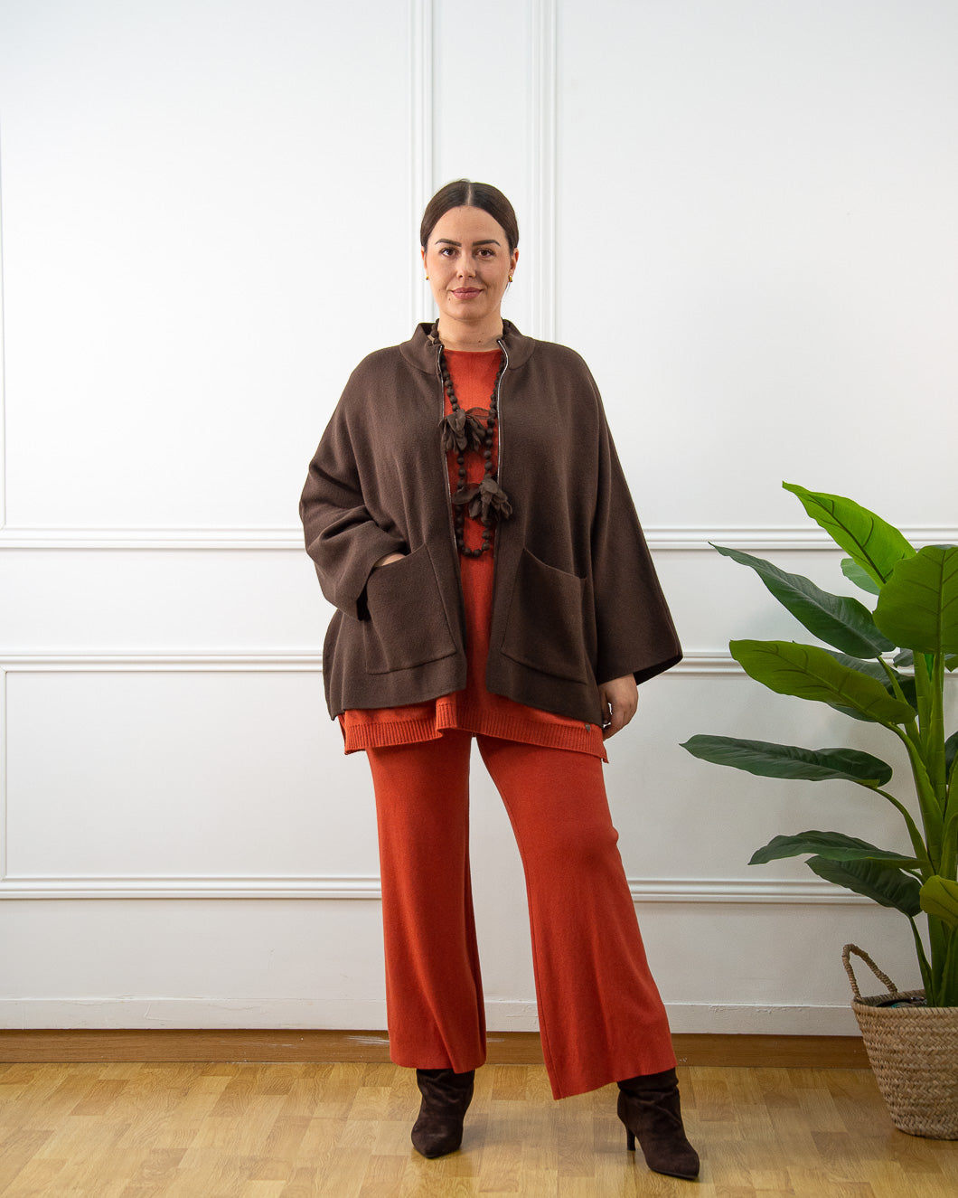 CHAQUETA MARINA MARRÓN