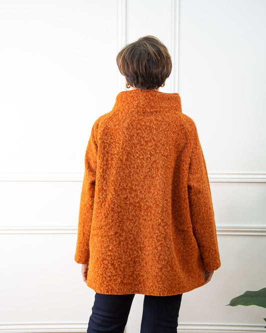 ABRIGO ASIMÉTRICO TEJA