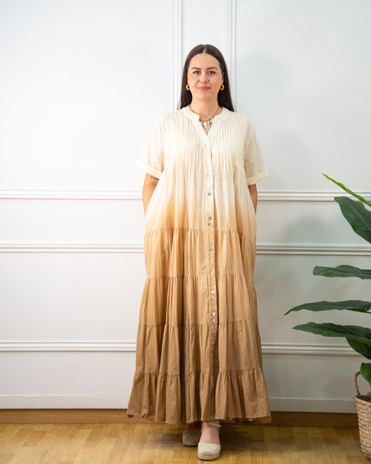 VESTIDO DEGRADÉ BEIGE
