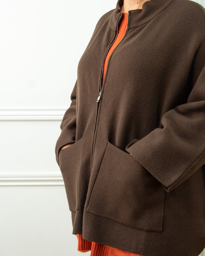 CHAQUETA MARINA MARRÓN