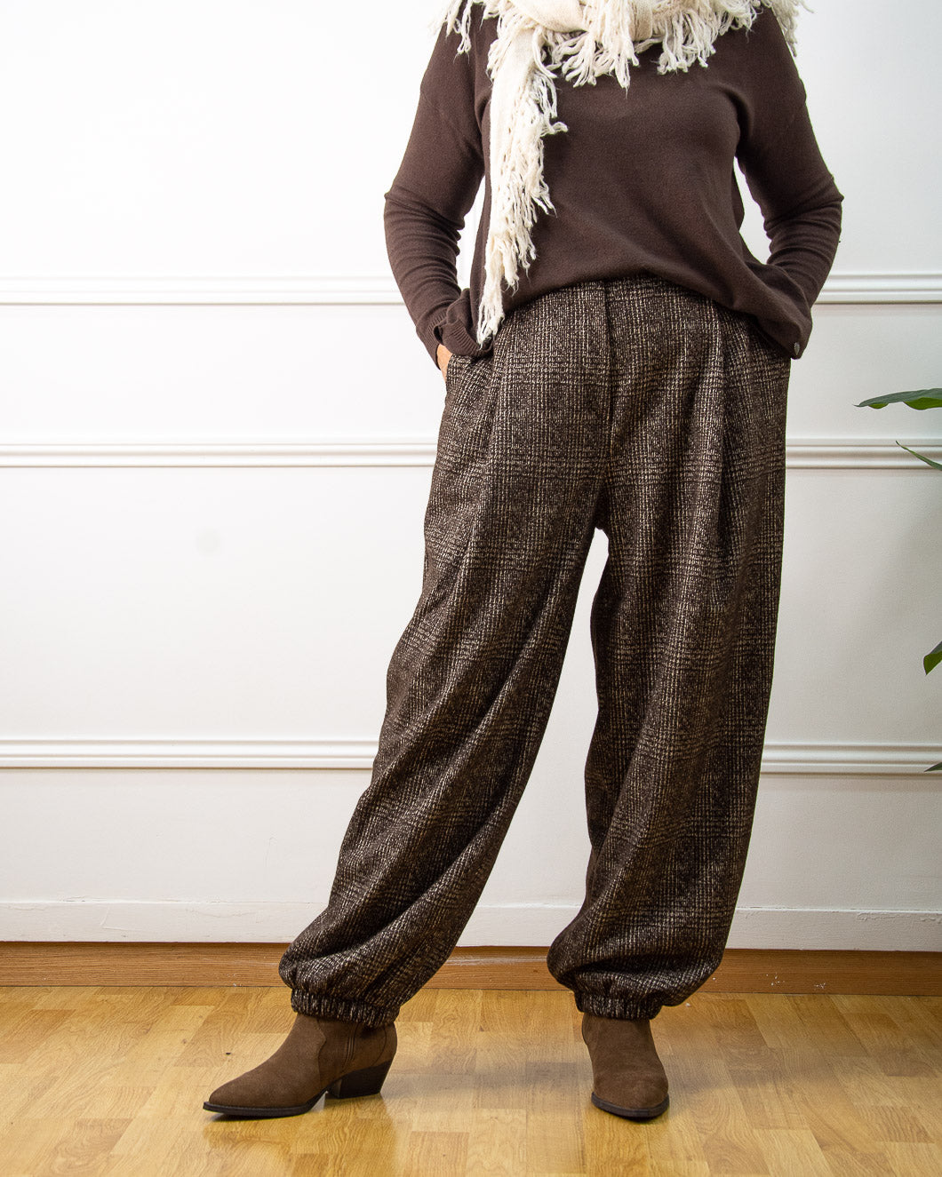 BOMBACHO CUADROS MARRÓN