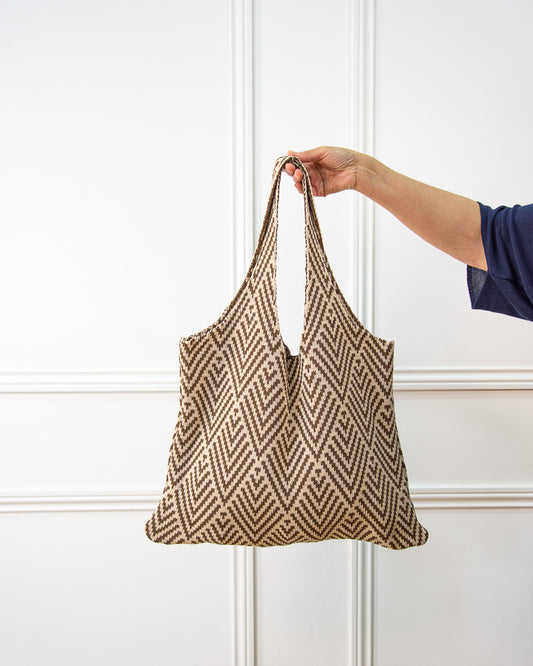 BOLSO ROMBOS beige