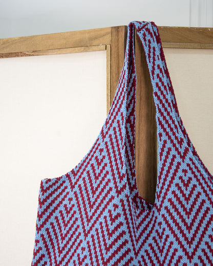 BOLSO ROMBOS AZUL