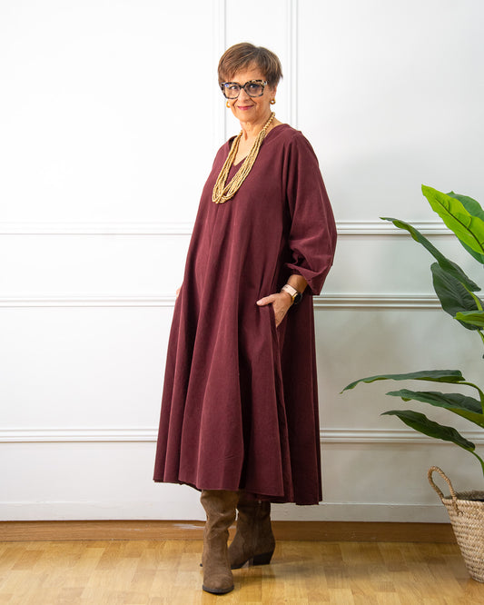 VESTIDO PANA GRANATE