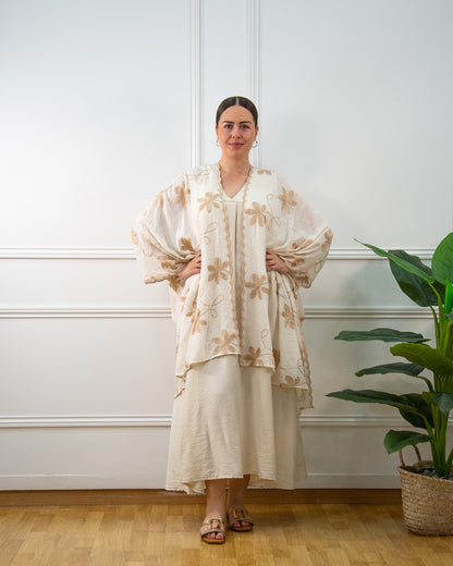 KIMONO BORDADO ARENA