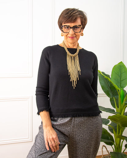 JERSEY MINIFLECOS NEGRO