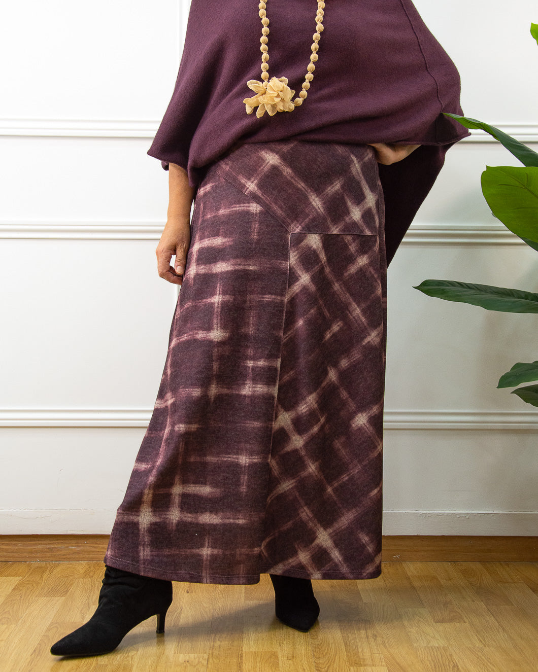 FALDA INDIGO BERENJENA
