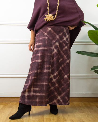 FALDA INDIGO BERENJENA