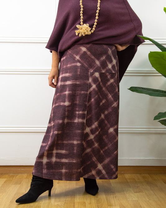 FALDA INDIGO BERENJENA