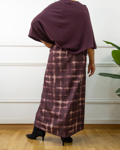 FALDA INDIGO BERENJENA