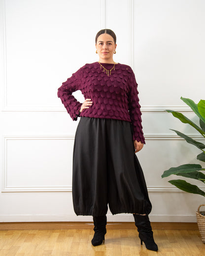 JERSEY PLUMAS GRANATE