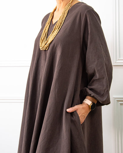 VESTIDO PANA MARRÓN