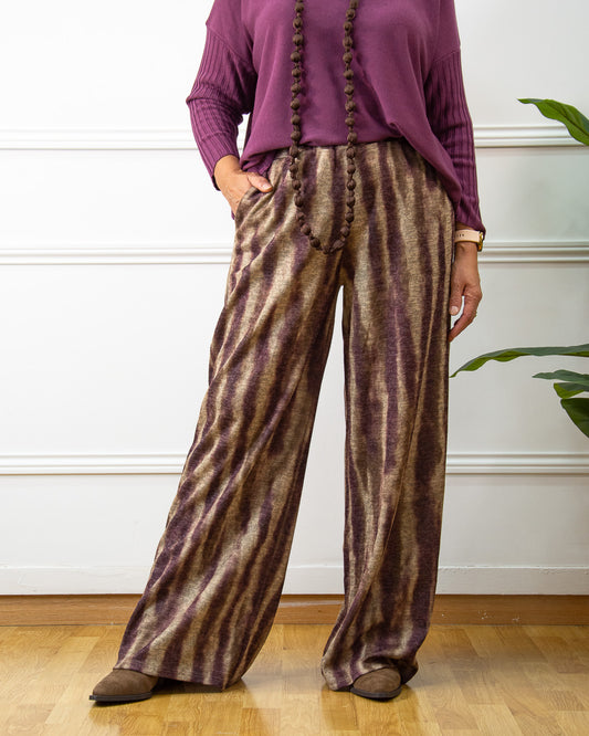 PANTALÓN ZEBRA GRANATE
