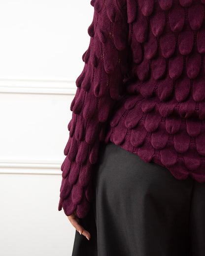 JERSEY PLUMAS GRANATE