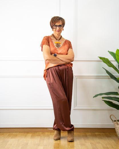 PANTALÓN BOMBACHO TEJA