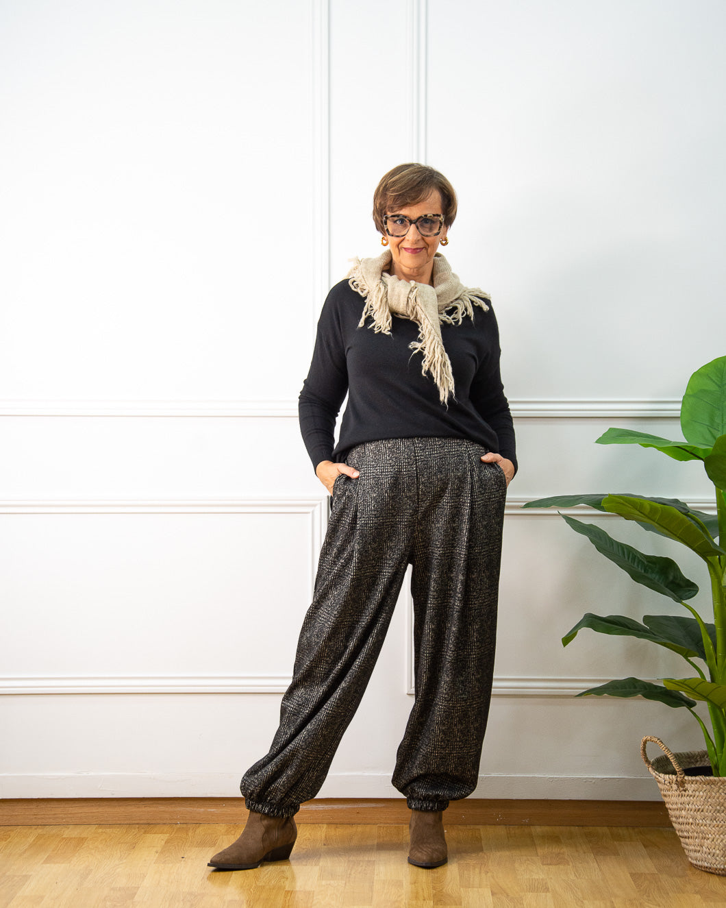 BOMBACHO CUADROS NEGRO