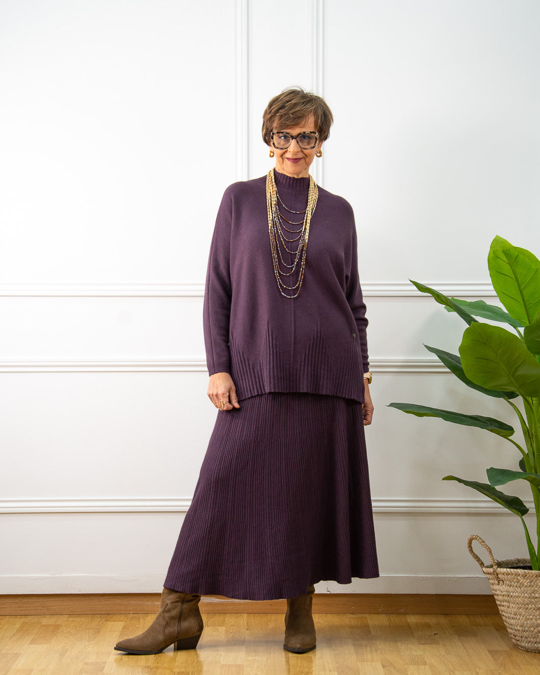 JERSEY PIRÁMIDES BERENJENA