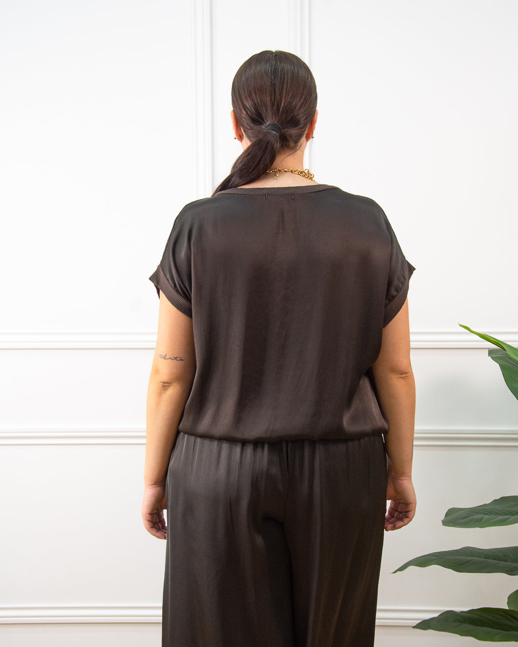 BLUSA RASO MARRÓN