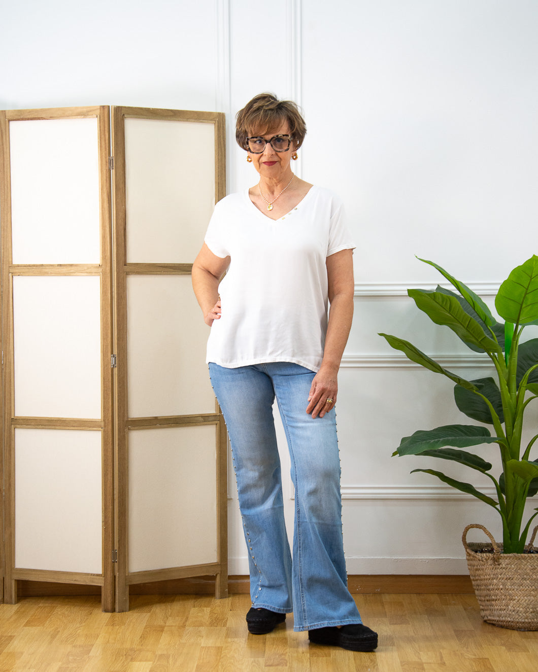 BLUSA BOTONES BLANCO