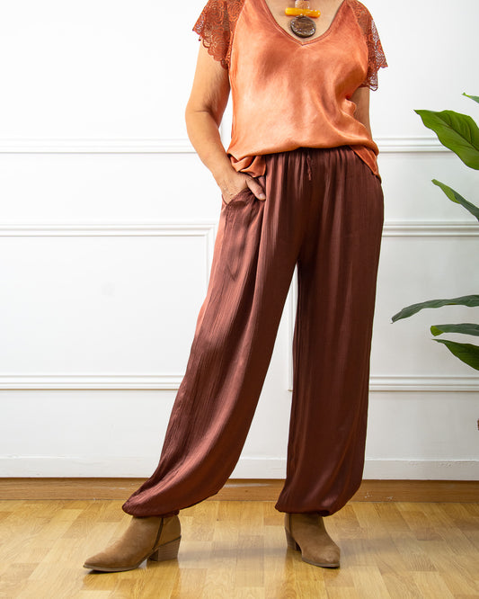 PANTALÓN BOMBACHO TEJA