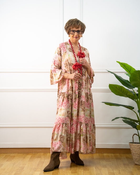 VESTIDO JARDÍN ARENA