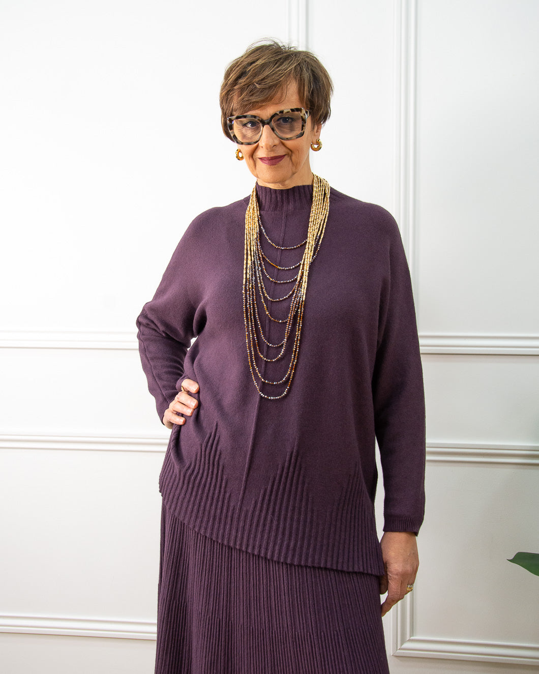 JERSEY PIRÁMIDES BERENJENA