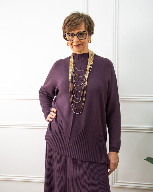 JERSEY PIRÁMIDES BERENJENA