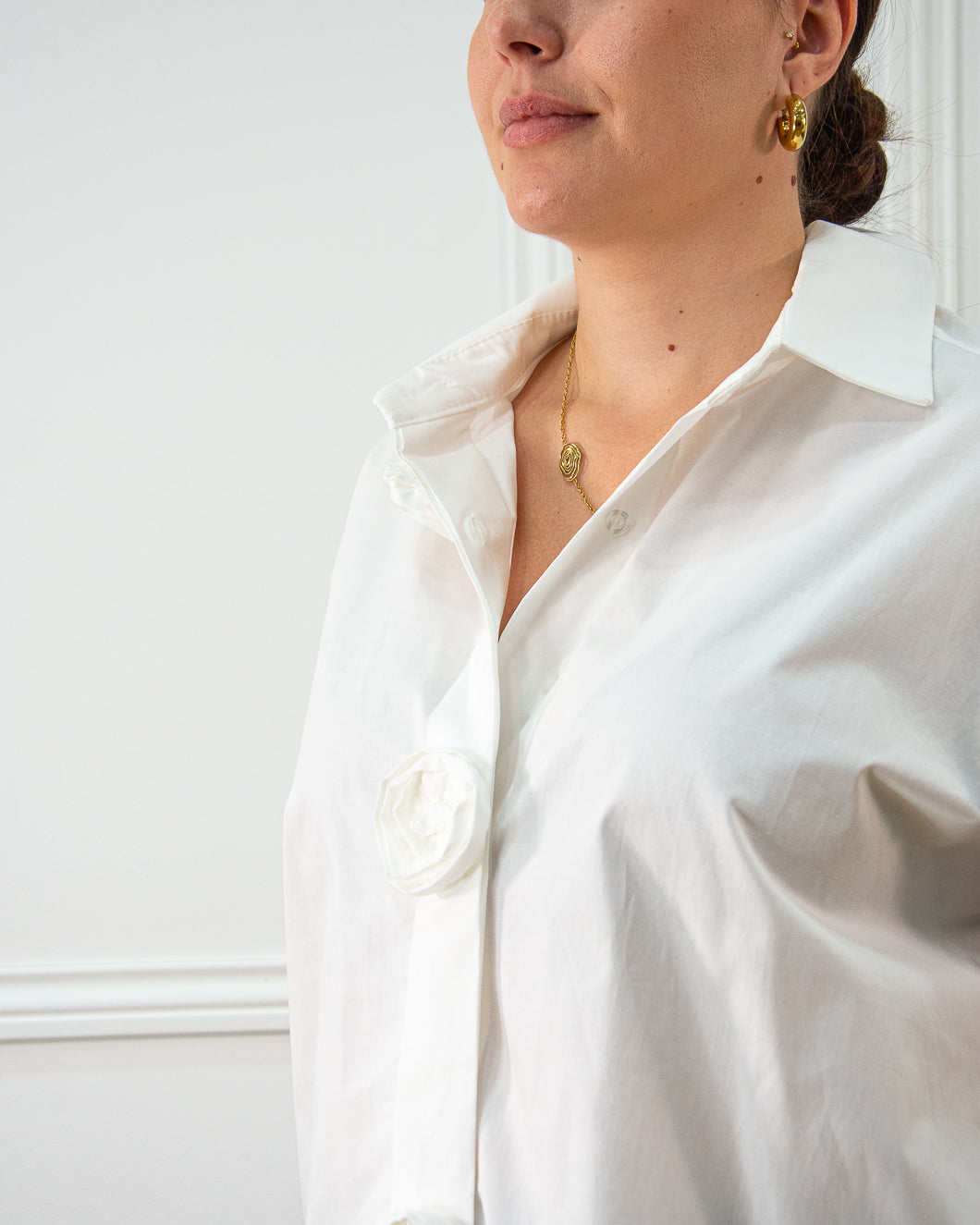 CAMISA FLOR BLANCO