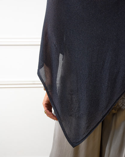 PONCHO BRILLO ANTRACITA