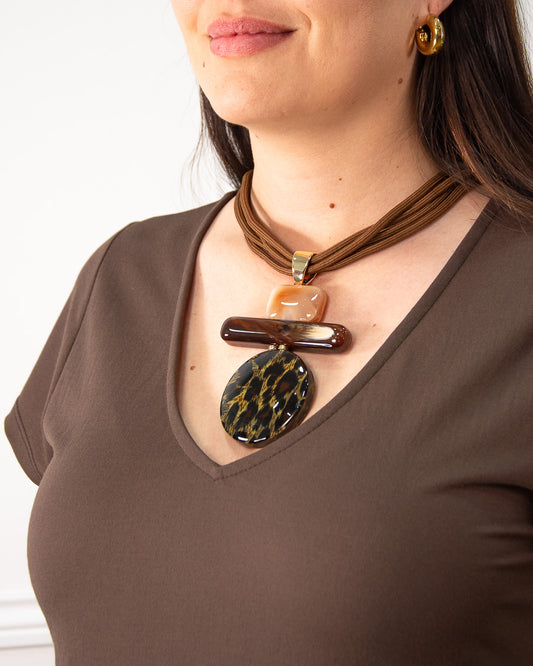 COLLAR OSAKA MARRÓN