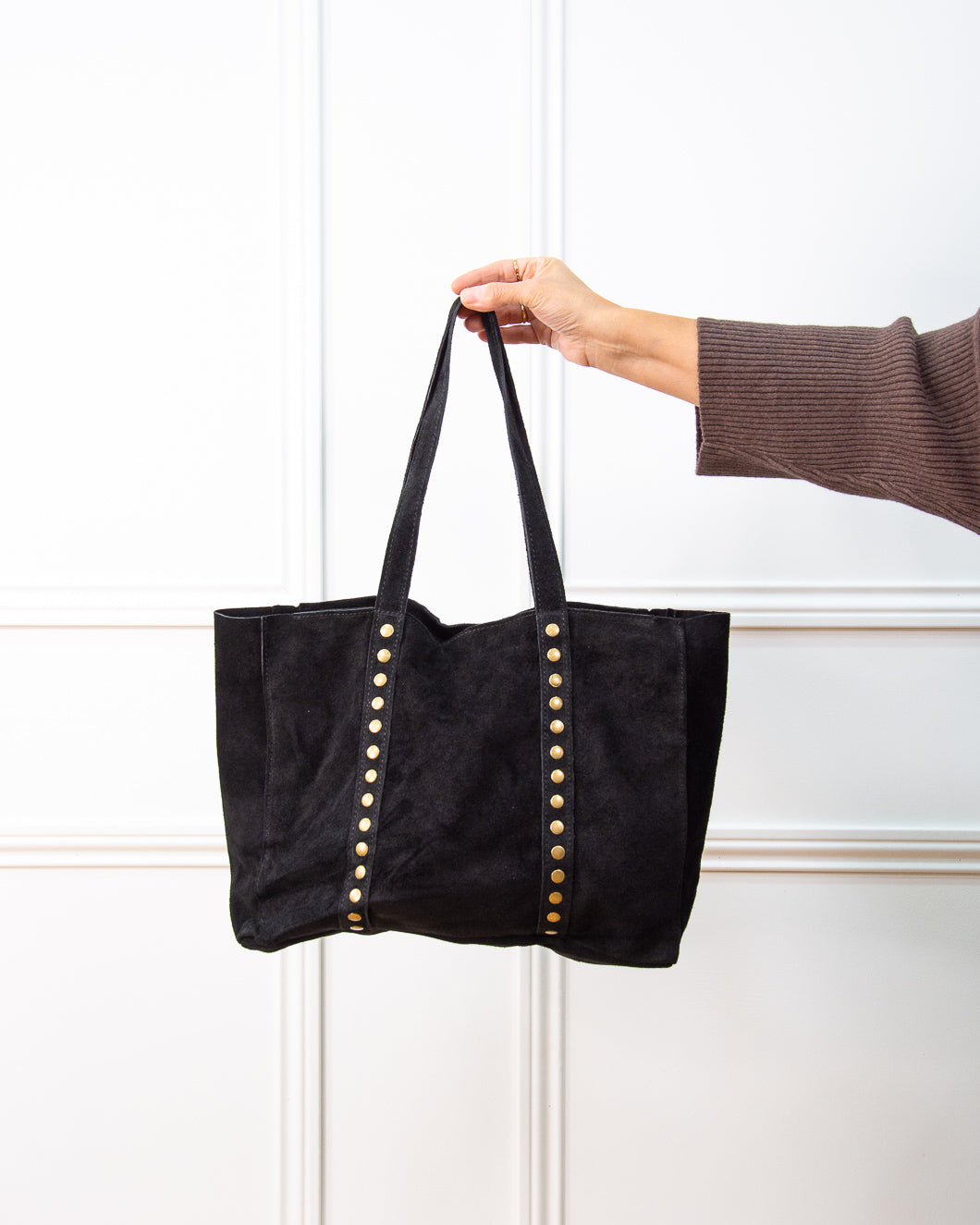 BOLSO SHOPPER TACHAS NEGRO