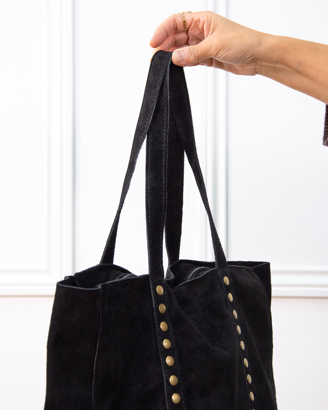 BOLSO SHOPPER TACHAS NEGRO